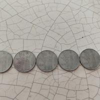 sei monete da cento lire da 1956 a 1967