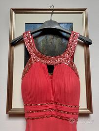 Vestito da cerimonia color corallo