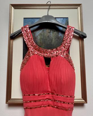 Vestito da cerimonia color corallo