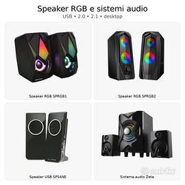 Lotto casse e sistemi audio RGB USB/Bluetooth