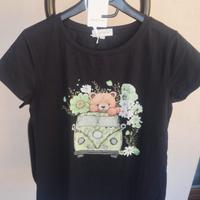 Tshirt orsetto  punti luce strass Mon Tresor S/M