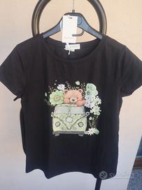Tshirt orsetto  punti luce strass Mon Tresor S/M