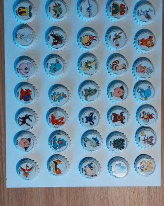 Lotto 62 tappi pokemon