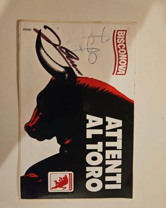 Torino, adesivo autografato multi