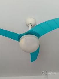 ventola da soffitto con lampada