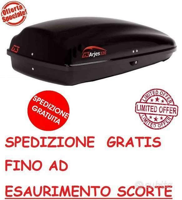 BOX AUTO G3 ARJES 320 NERO BAULE PORTATUTTO PORTABAGAGLI PORTAPACCHI