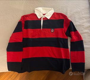 Polo Merc London cotone maniche lunghe a righe M