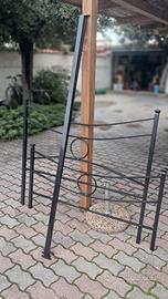 giroletto una piazza e mezza in ferro battuto nero