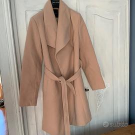 Cappotto donna beige rosa cipria