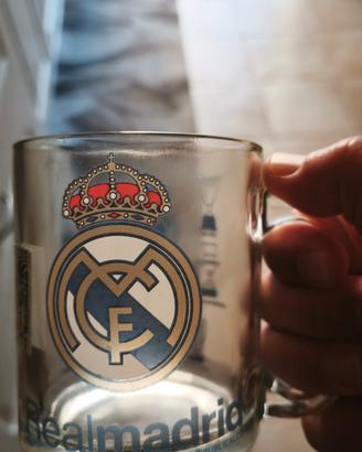 Boccale vetro ufficiale Real Madrid Vintage 2006