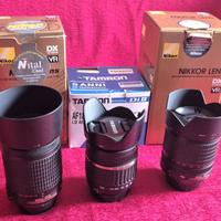 3 OTTICHE 18-105 VR  55-200 VR  AF 18-200