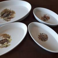 4 terrine porcellana da forno francesi anni 70-80