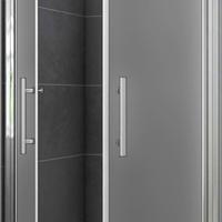 Box doccia satinato 120x185 doppia porta battente