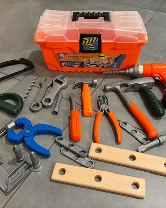 Set cassetta attrezzi bambino giocattolo