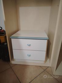 cassetto cameretta in legno bianco 