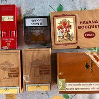Lotto contenitori sigari vintage anni 80/90