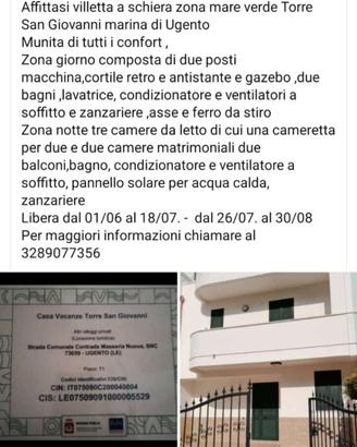 Casa vacanza torre san giovanni