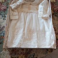 Vestito da battesimo + fascetta per neonata
