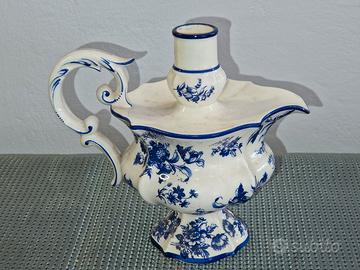 Vaso portacandela dipinto firmato