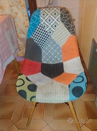 4 sedie patchwork 