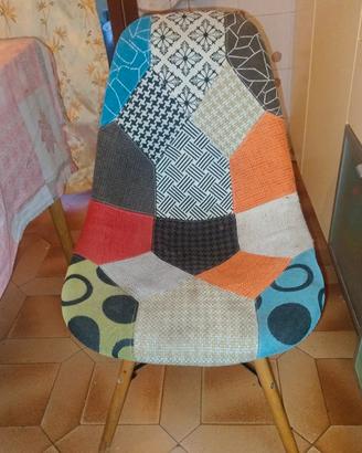 4 sedie patchwork 