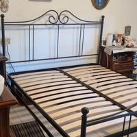struttura letto ferro battuto piu rete a doghe 