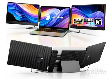Domyfan S3 Monitor 14" Triplo per PC Portatile  