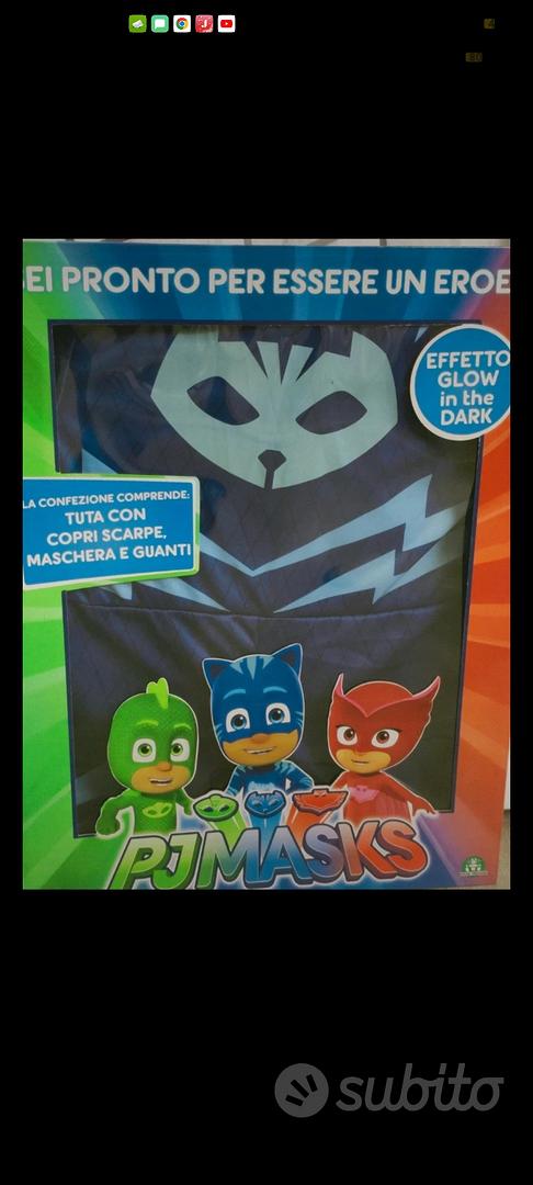 Giochi Preziosi - Super Pigiamini PJ Masks Costume Carnevale Gattoboy,  Taglia 3/4 anni