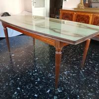 Tavolo in vetro e legno - Vetrina 5ante e specchio