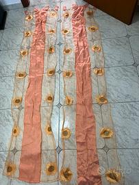Coppia tende voile con girasoli  2 pannelli 210×50