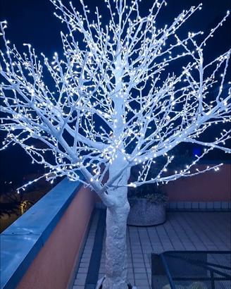 albero di natale h 3mt led bianchi 