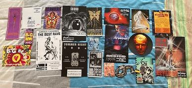 Biglietti flyers vari discoteche anni 90