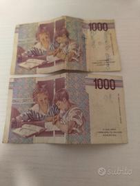Urgentissimo vend.. 2 banconote da 1000 lire
