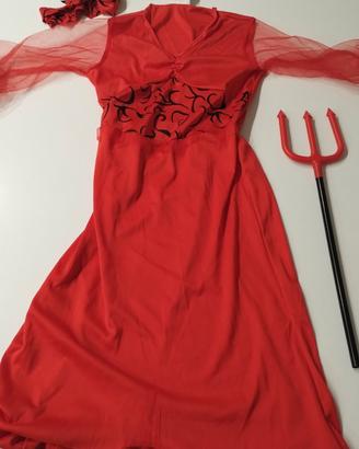 Costume carnevale  bambina, Diavoletta  7/9 anni