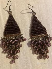 orecchini color viola