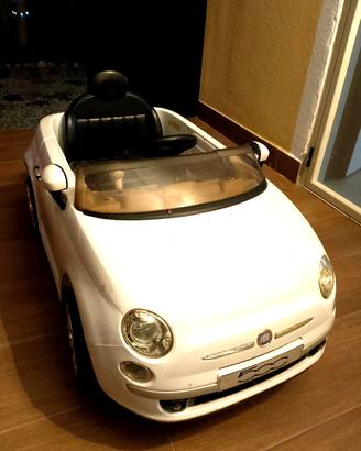 Fiat 500 elettrica bambini 12V bianca 