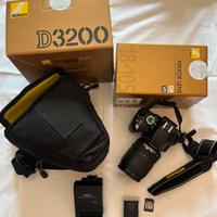 Macchina fotografica nikon d3200+ obiett. 18-105mm