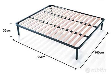 Rete matrimoniale 160x190 a Doghe in Legno
