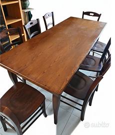 Tavolo completo di 8 sedie 