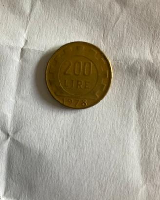 200 lire 1978 errore di conio