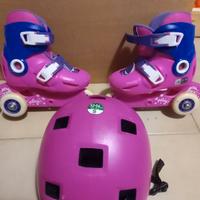 Pattini e casco oxelo per bambina