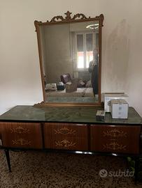 Settimanale specchiera comodini anni 60
