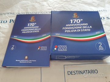 2 euro 170° Anniversario della fondazione della Polizia di Stato - proof