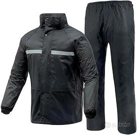 KIT GIACCA E PANTALONE TG M ANTIPIOGGIA NERO SEPIO