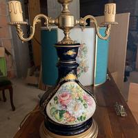 Lampada da tavolo vintage in porcellana di Limoges