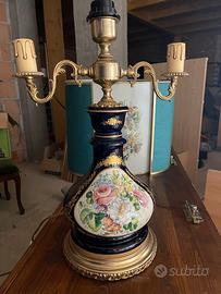 Lampada da tavolo vintage in porcellana di Limoges