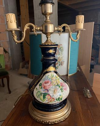 Lampada da tavolo vintage in porcellana di Limoges