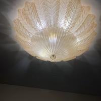 Plafoniera a foglie in vetro murano