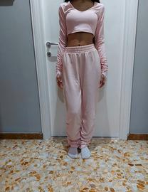 Trittico completo fitness rosa cipria oro. 