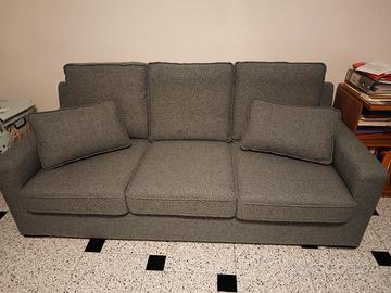 Divano 3 posti in tessuto sfoderabile come nuovo